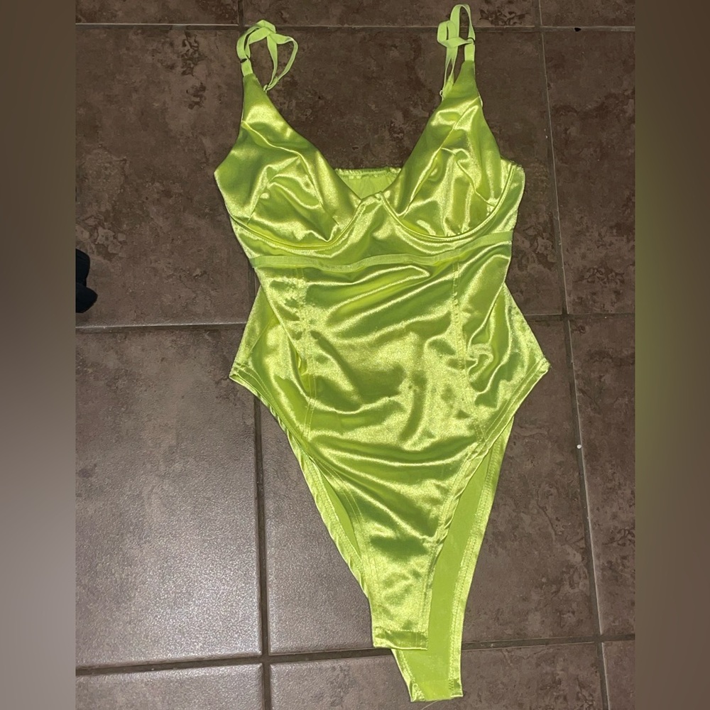 Neon green bodysuit